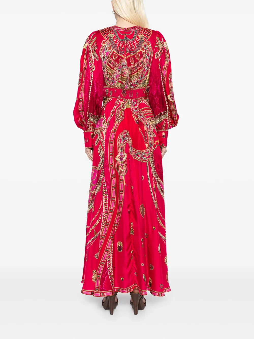 Camilla Jurk met tailleband Rood