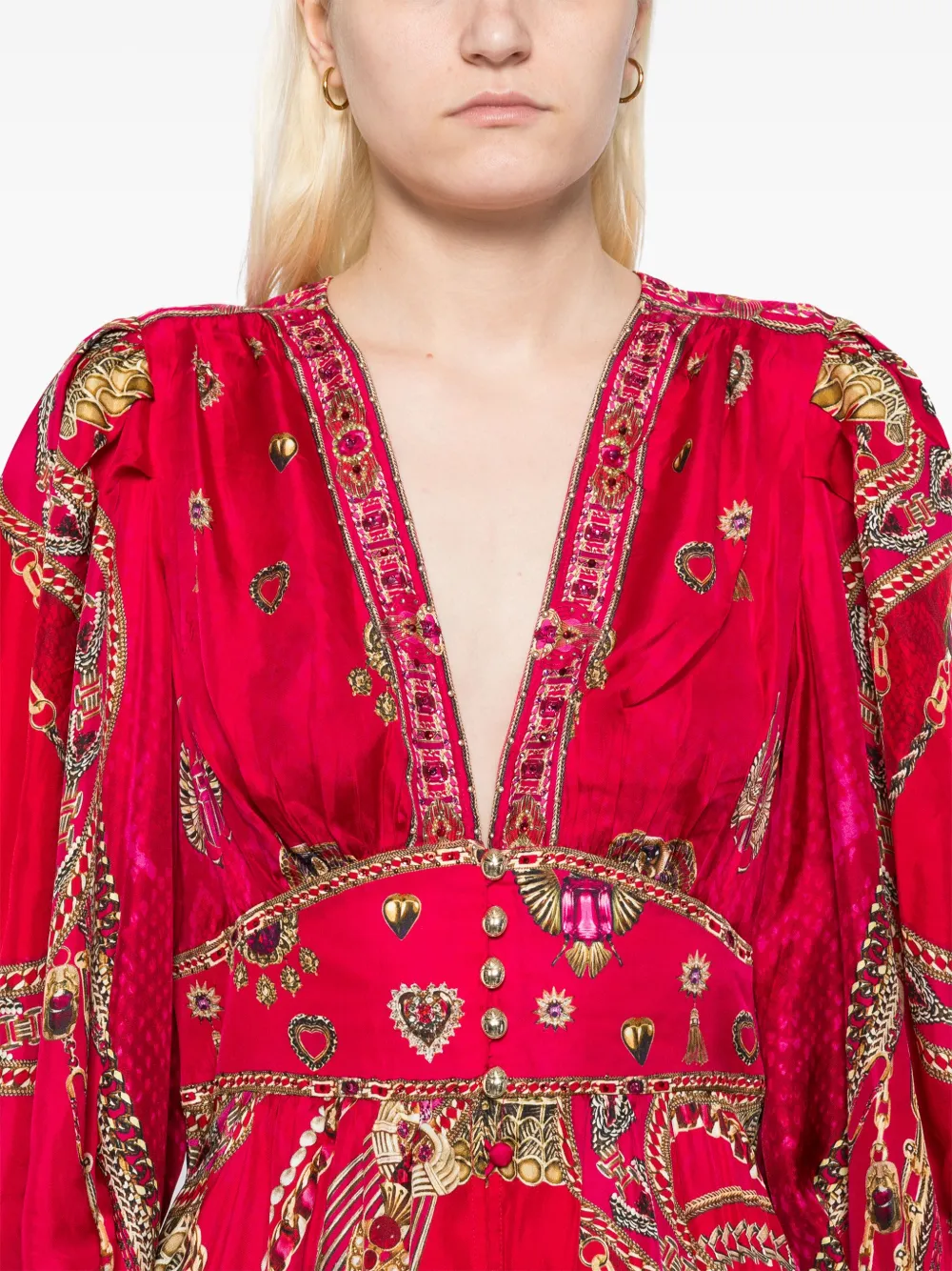 Camilla Jurk met tailleband Rood