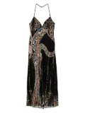 Camilla chain-detail slip dress - Black