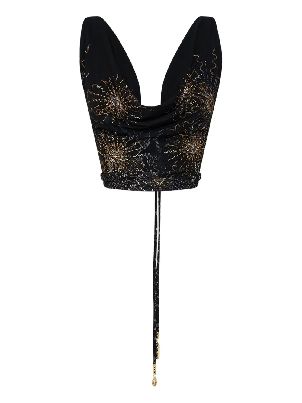 Camilla Call Me Cleopatra Vネックトップ - ブラック