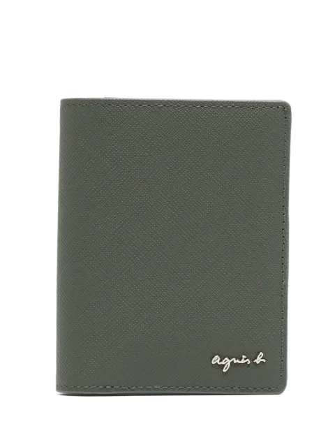 agnès b.  cartera con placa del logo