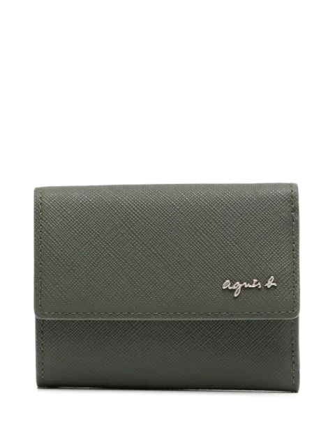 agnès b.  logo-plaque leather wallet