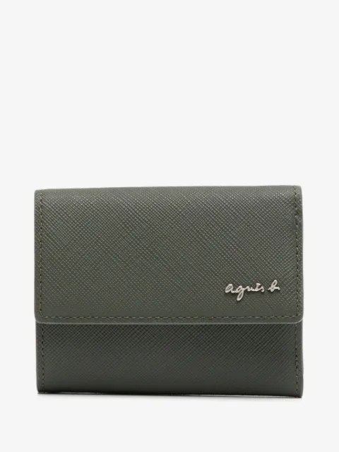 agnès b. logo-plaque leather wallet