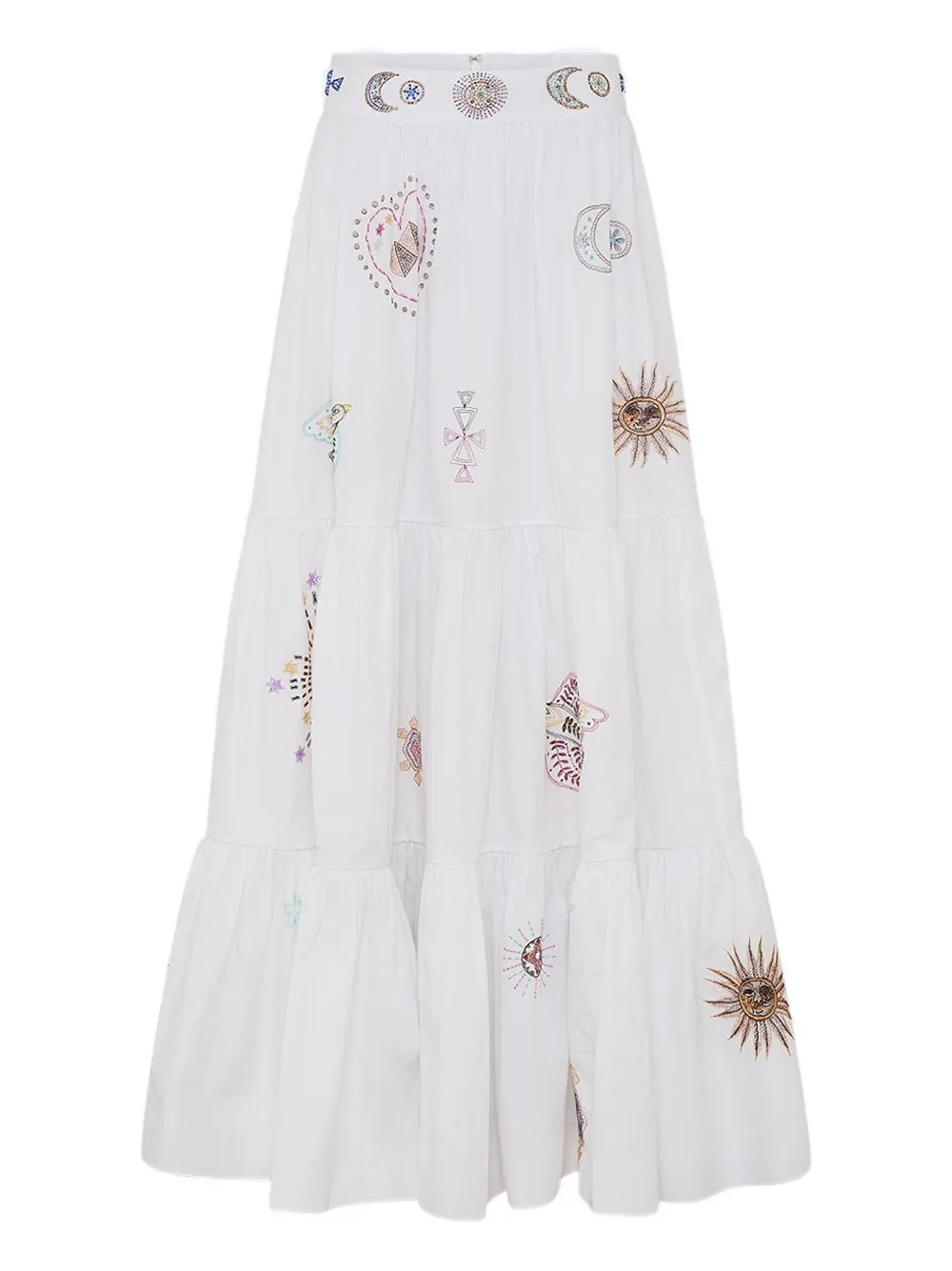 Camilla Living in Color high-waisted skirt - Bianco