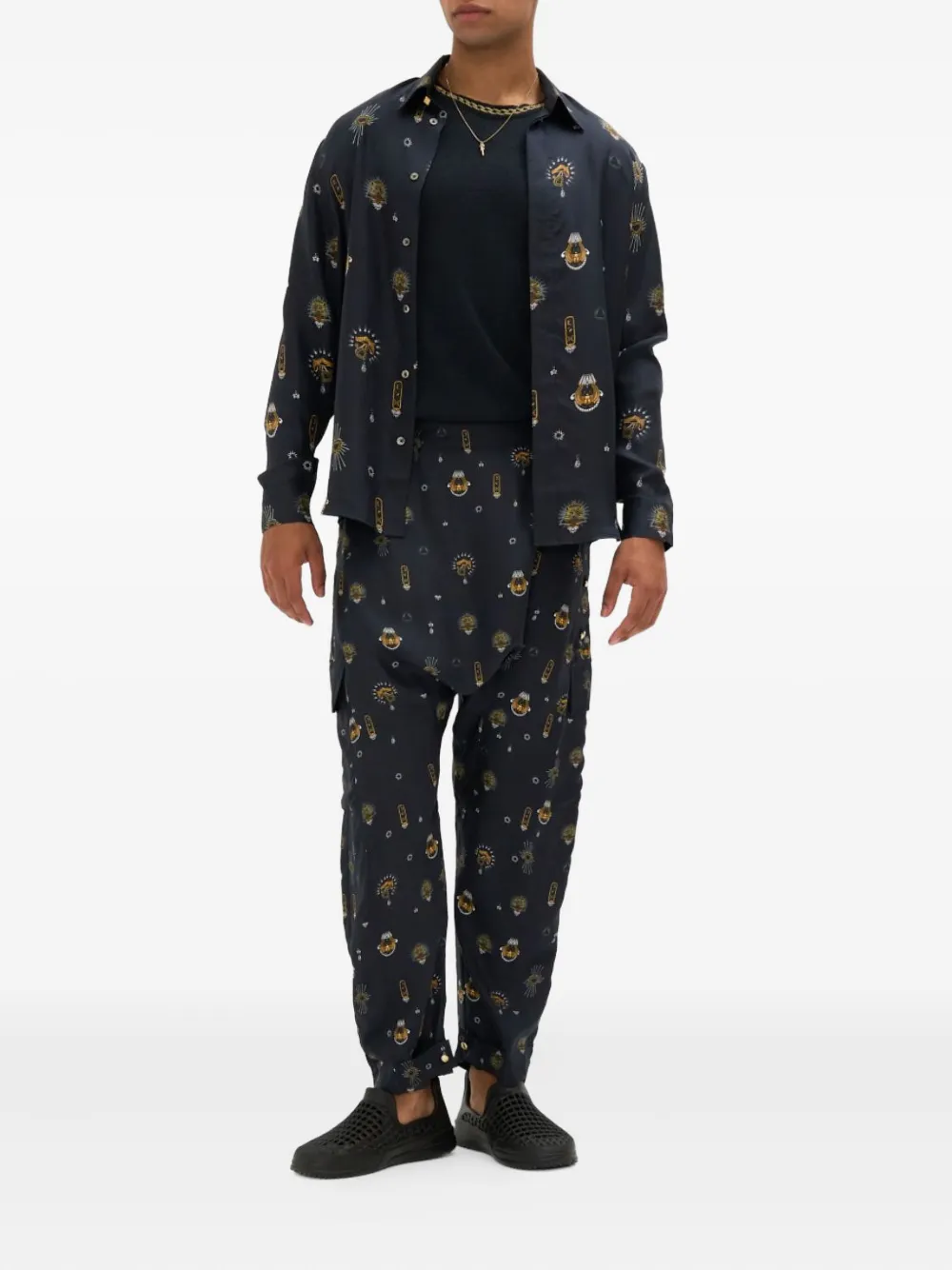Camilla Call Me Cleopatra drop-crotch trousers - Zwart