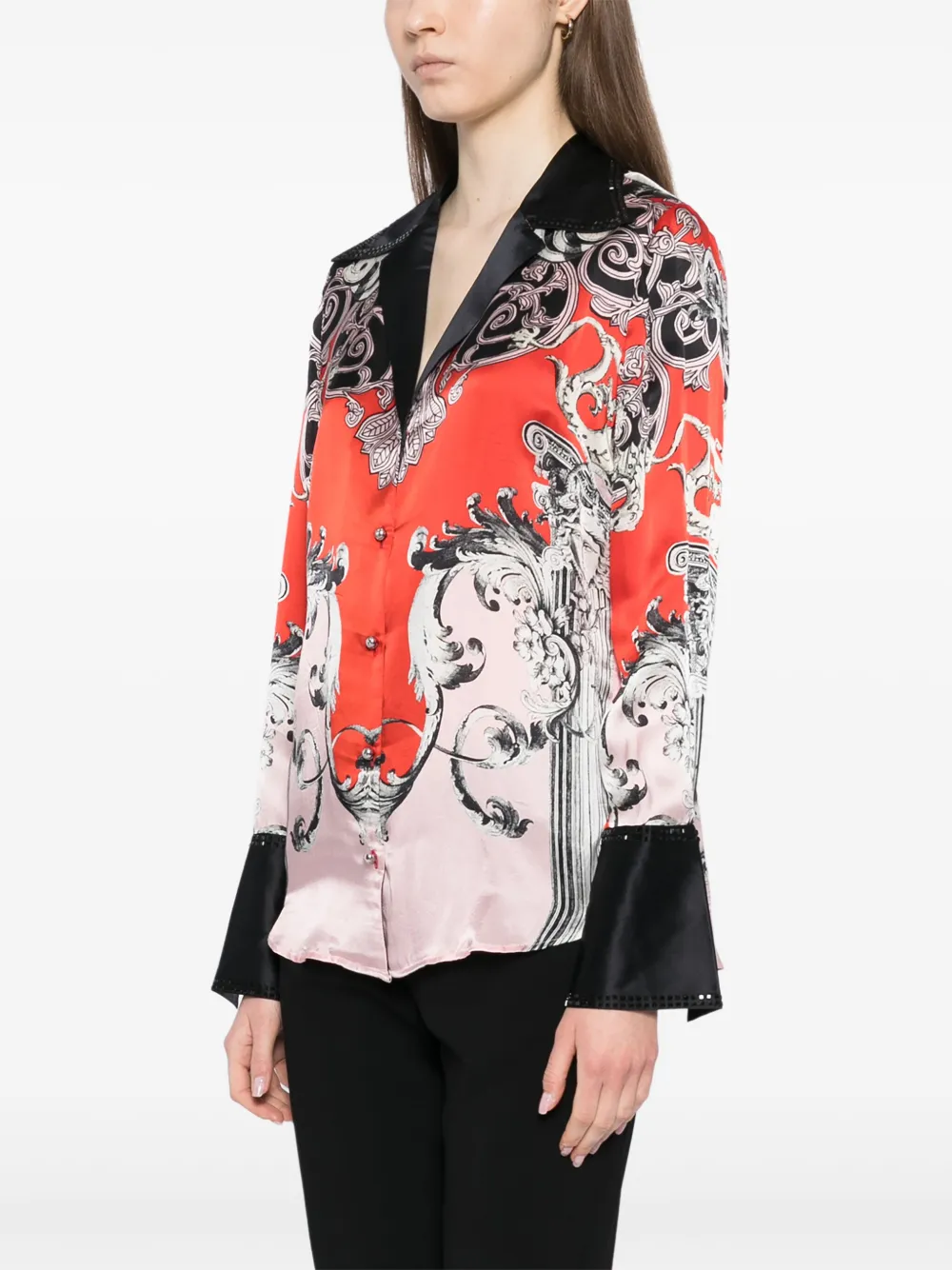 Camilla Pyjama Shirt Mark Of Medusa In Red