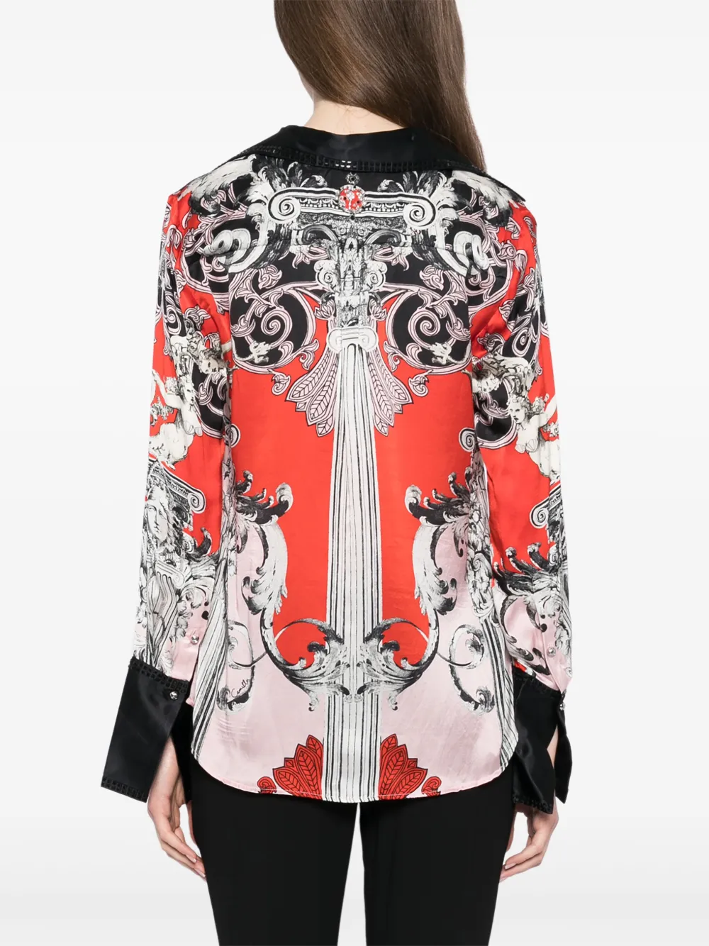 Camilla Pyjama Shirt Mark Of Medusa In Red
