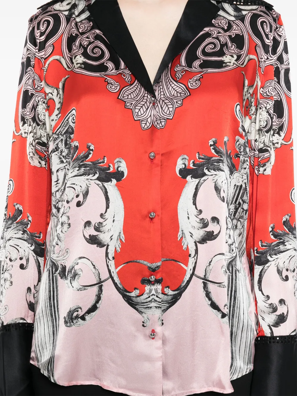 Camilla Pyjama Shirt Mark Of Medusa In Red