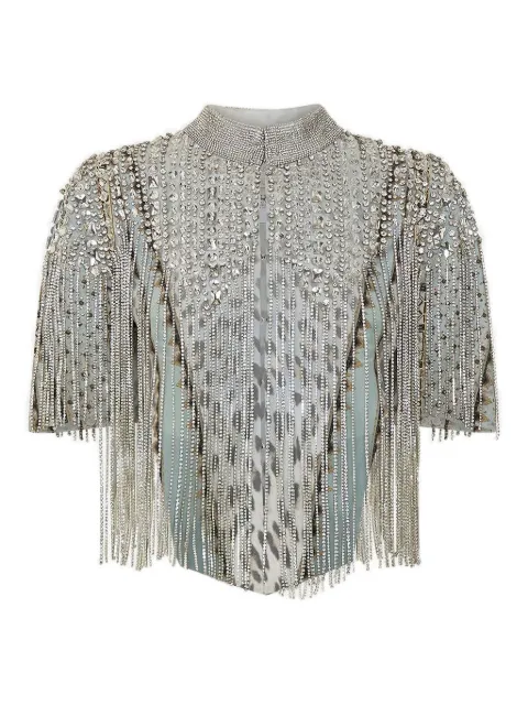 Camilla beaded fringed top