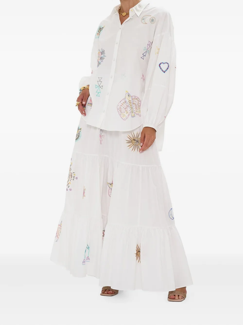 Camilla Blouse met ballonmouwen - Wit