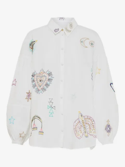 Camilla blouse à manches bouffantes