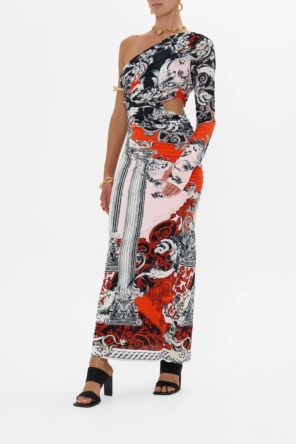 Camilla one-shoulder cut-out jersey dress - Roze