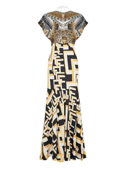 Camilla V-neck long dress