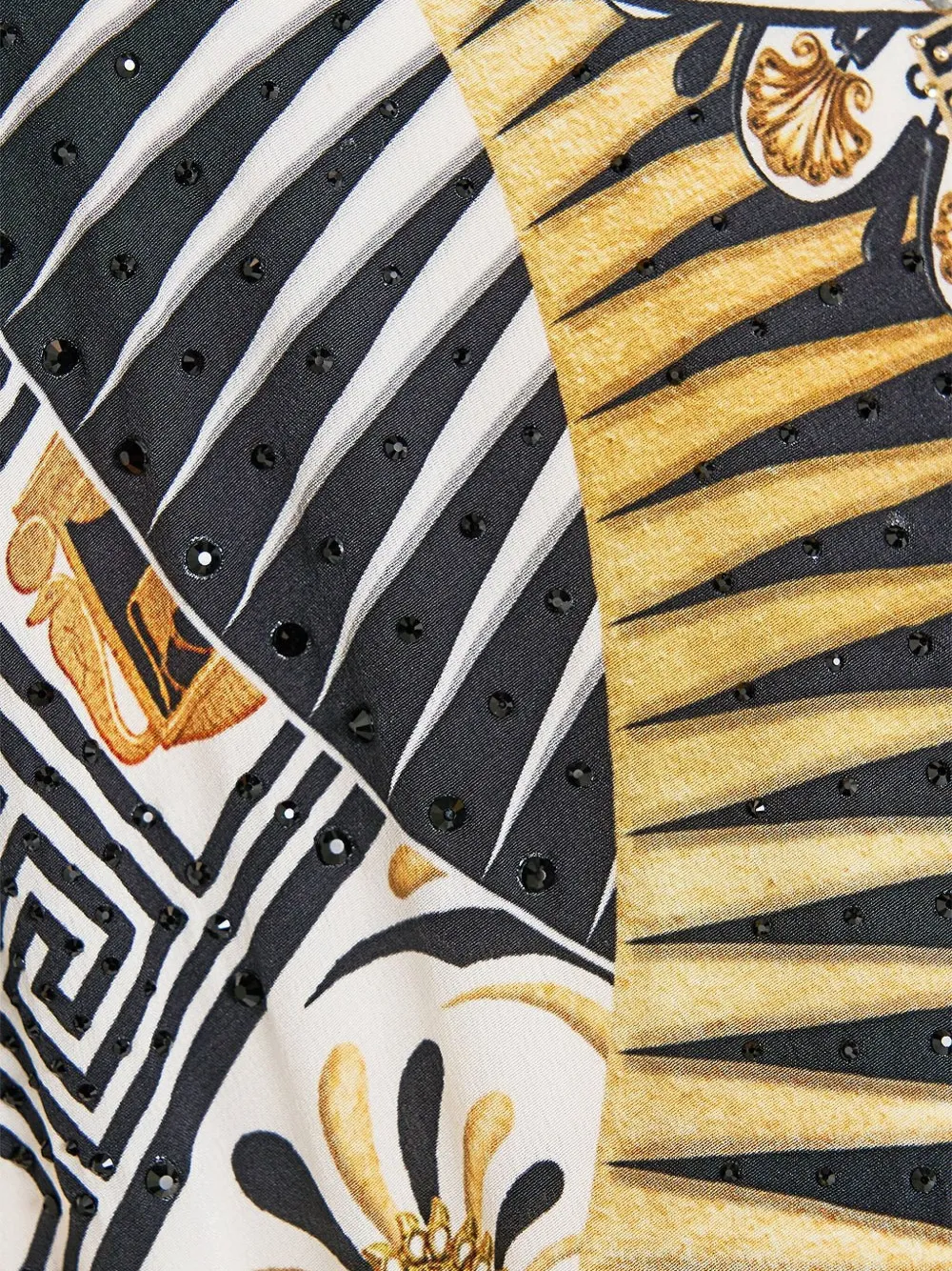 Camilla Maxi-jurk met V-hals Zwart