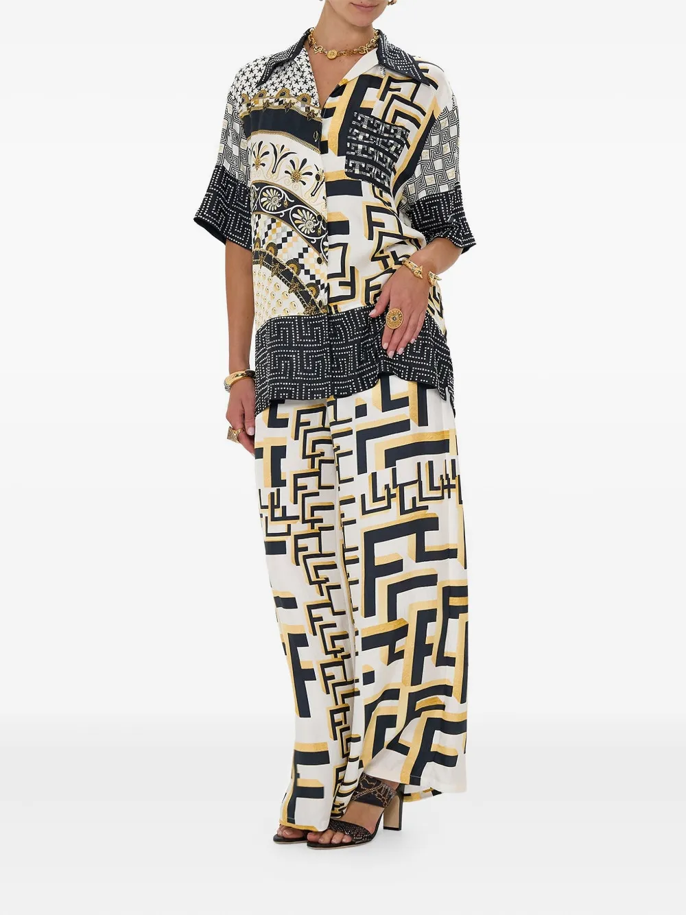 Camilla Tempels Of Dendara blouse Zwart