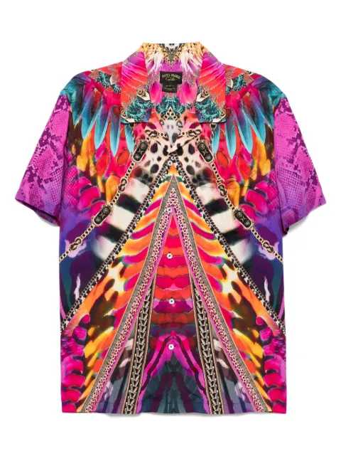 Camilla short-sleeved camp-collared shirt