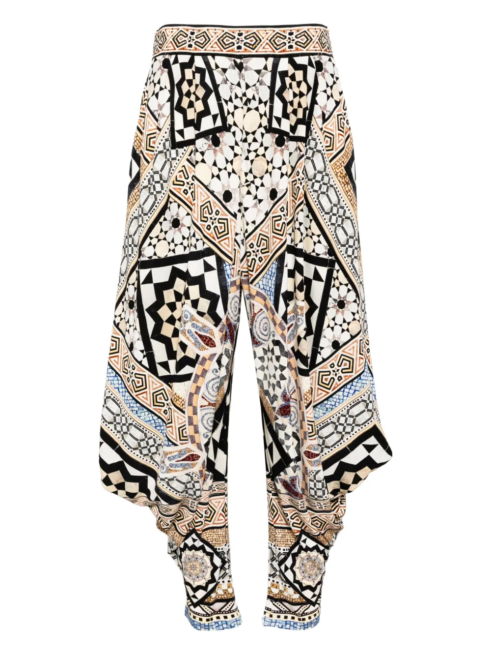 Camilla jersey draped trousers | Brown | Image 1