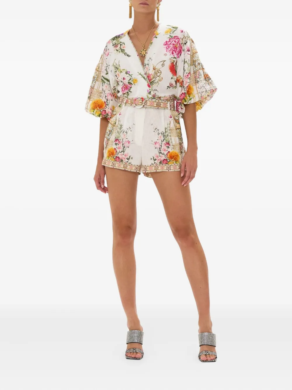 Camilla Egyptian Rose mini dress - Wit