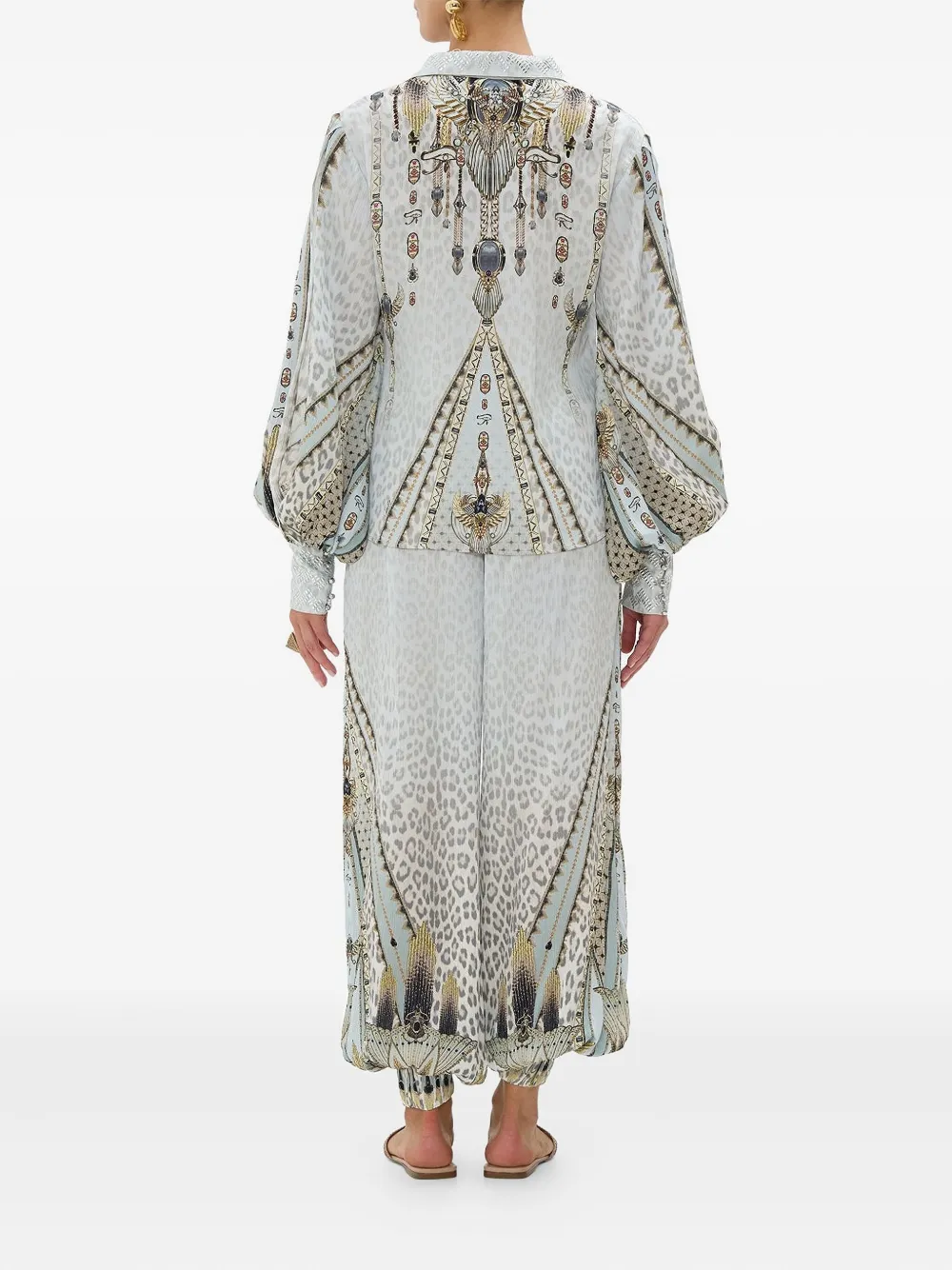 Camilla Satijnen blouse Blauw