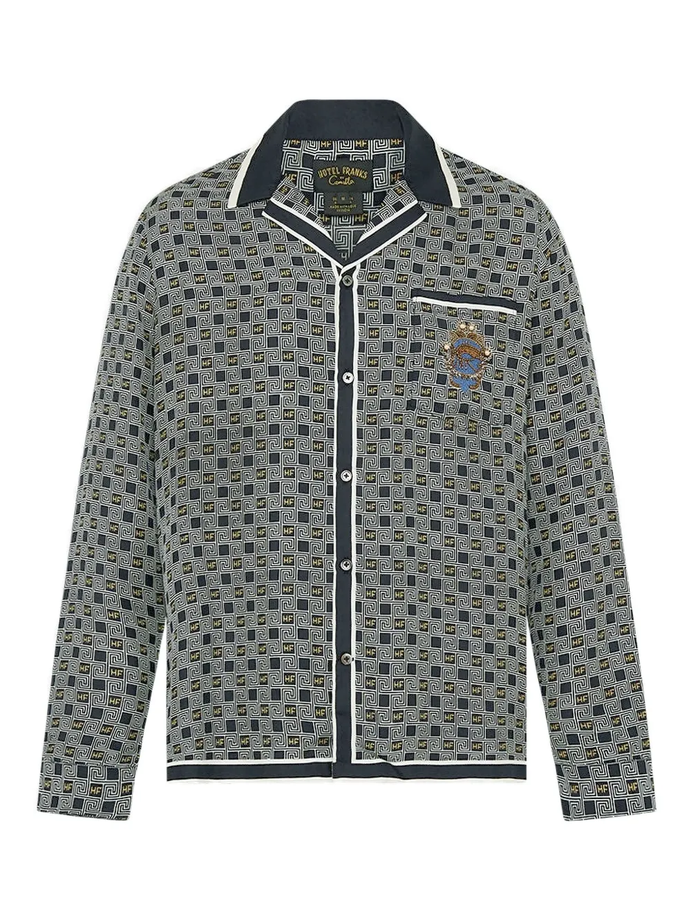 Camilla long-sleeve pattern shirt | Blue | Image 1