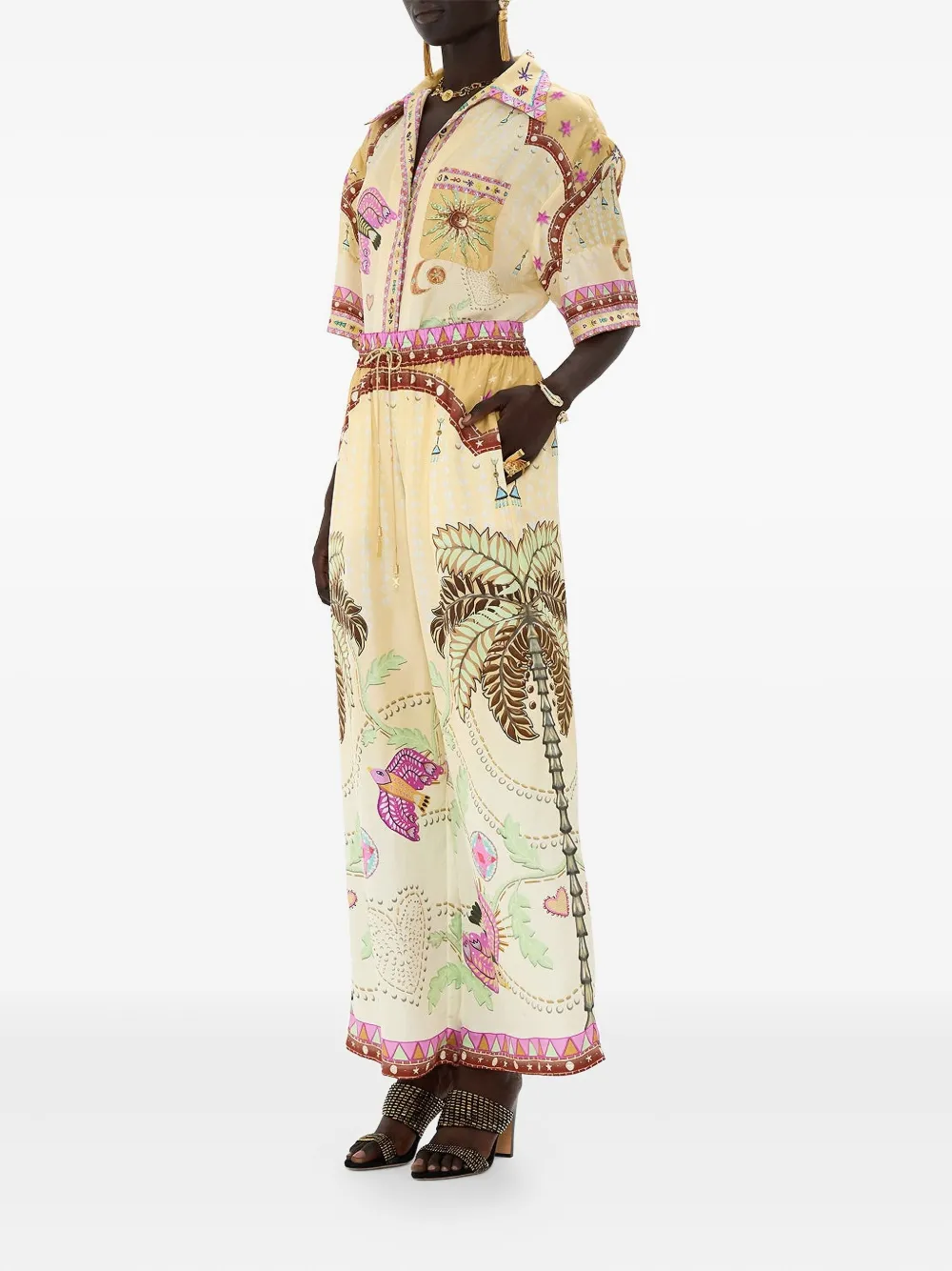 Camilla Aswan Abstract trousers - Beige