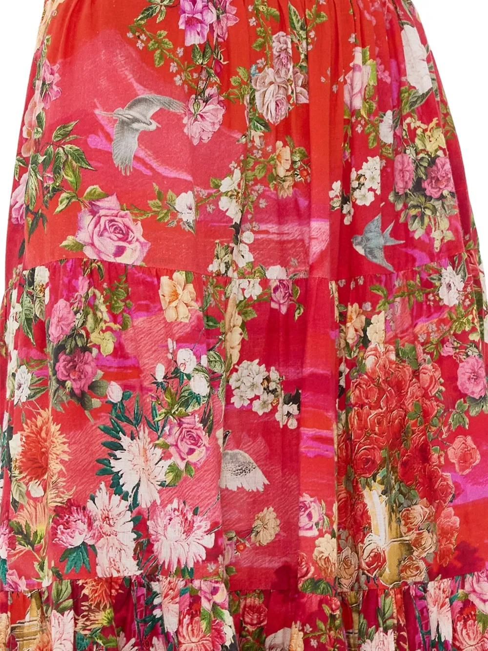 Camilla Sweet Home Alexandria gelaagde maxi-rok Rood