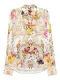 Camilla long-sleeved shirt - Neutrals