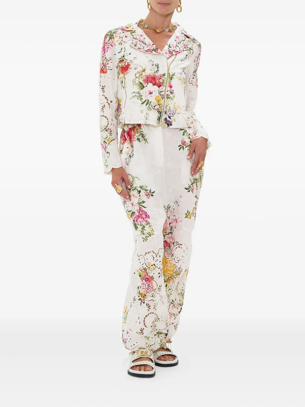 Camilla Egyptian Rose trousers - Wit
