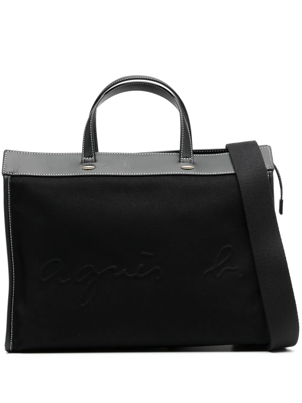 agnès b.  canvas 2-way tote bag | Black | Image 1