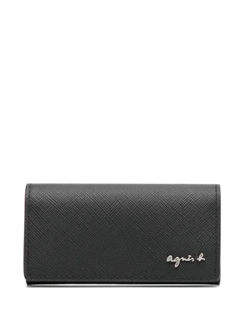 agnès b.  logo-plaque leather wallet