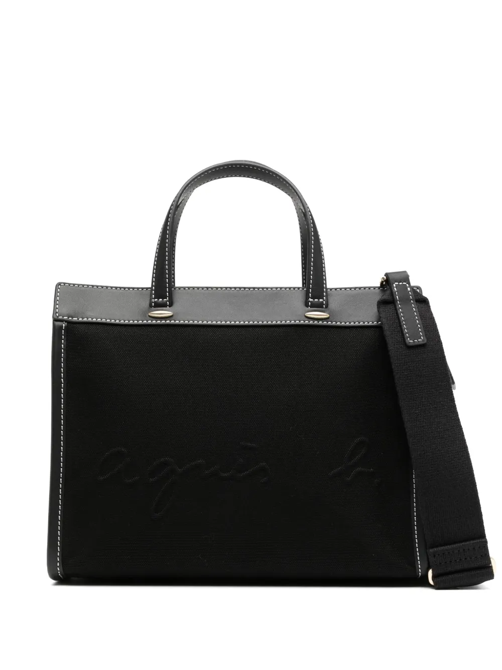 agnès b.  canvas 2-way tote bag | Black | Image 1