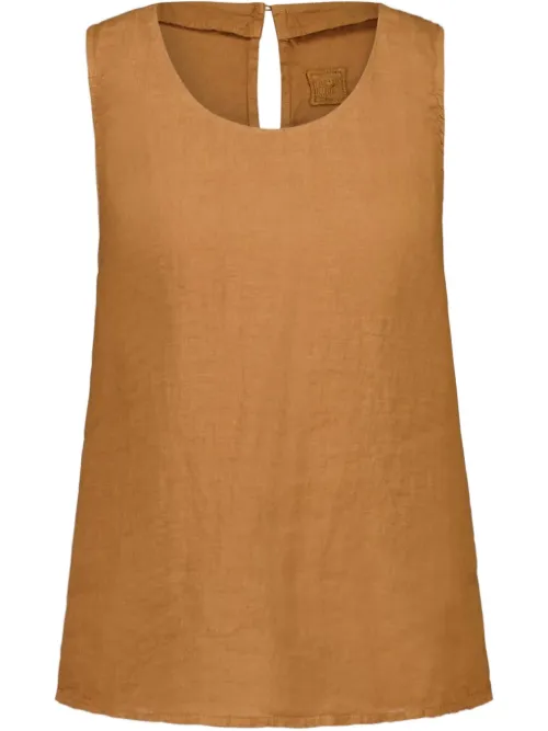 Haut en lin à design sans manches - 120% Lino - Modalova