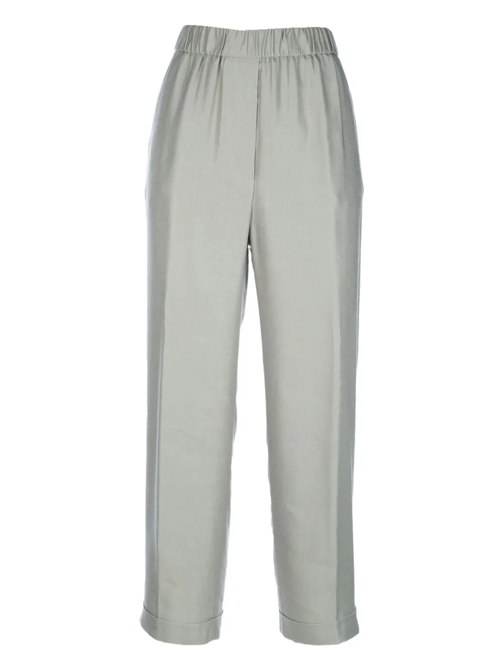 Peserico Straight broek met elastische taille Groen