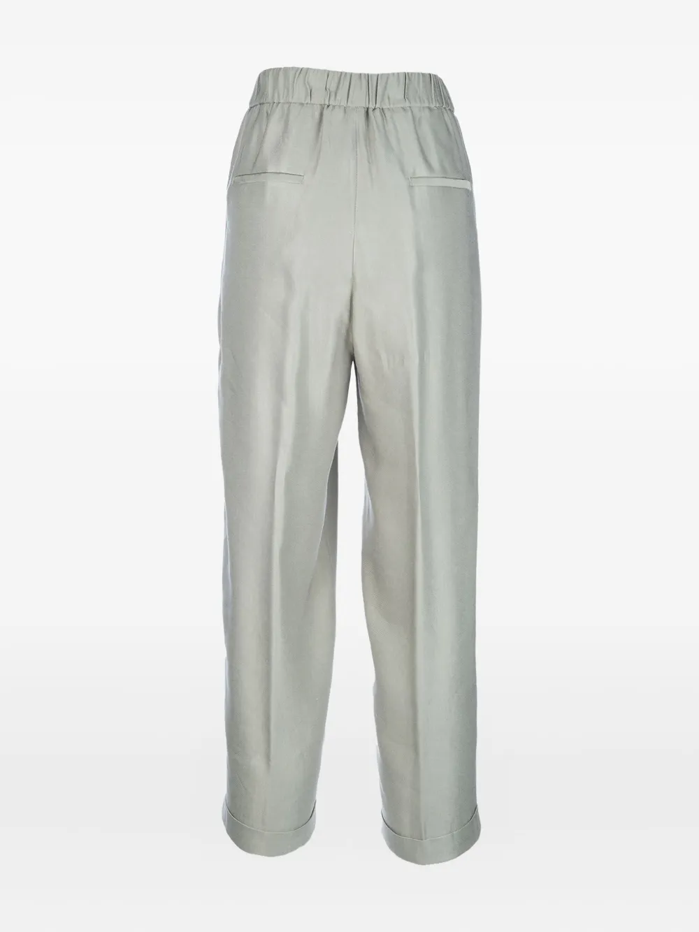 Peserico Straight broek met elastische taille Groen