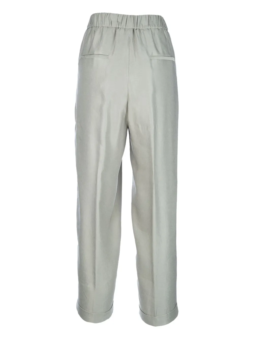Peserico Straight broek met elastische taille - Groen