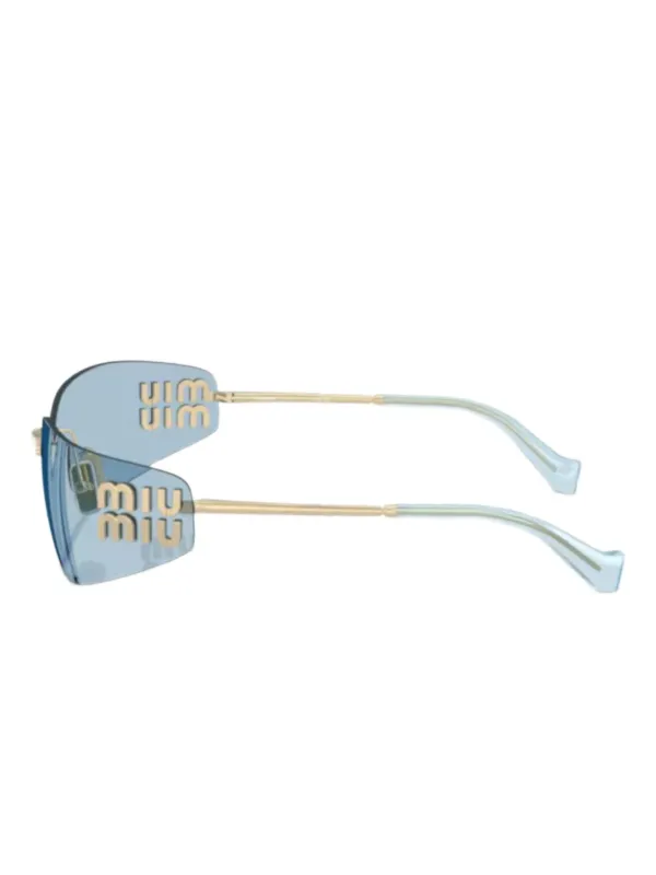 Miu Miu Eyewear geometric-frame Sunglasses | Gold | FARFETCH SG