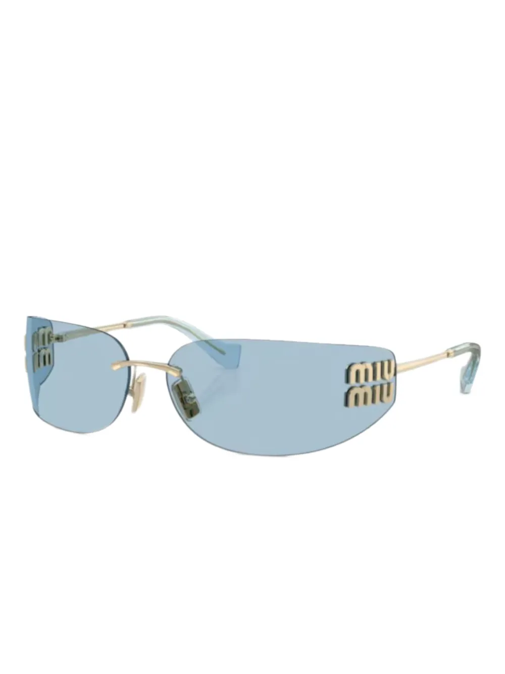 Miu Miu Eyewear geometric-frame sunglasses | Gold | Image 1