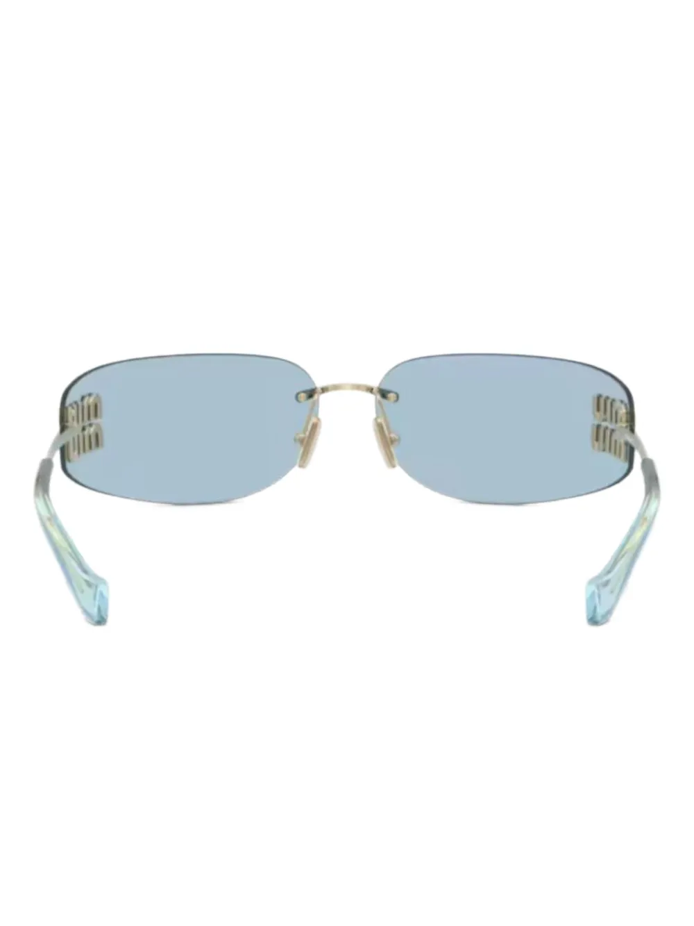 Miu Eyewear Zonnebril met geometrisch montuur Goud