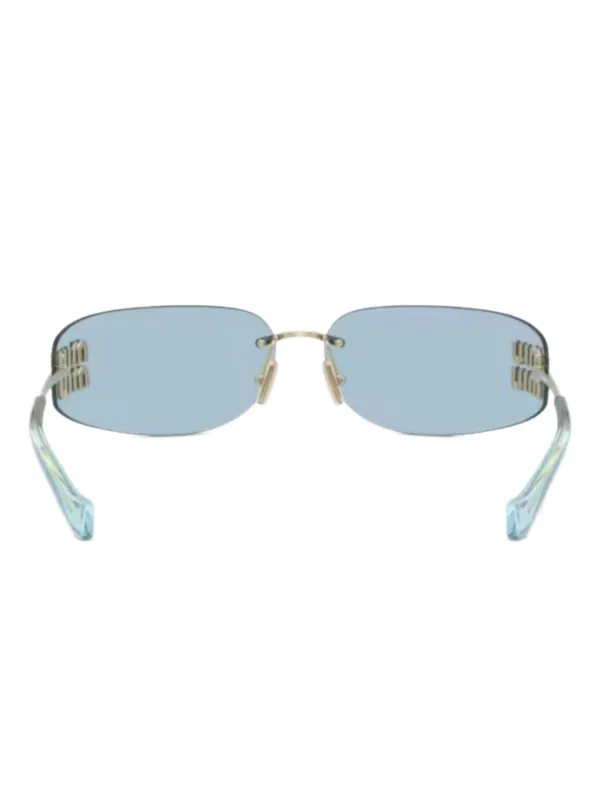 Miu Miu Eyewear geometric-frame Sunglasses | Gold | FARFETCH SG