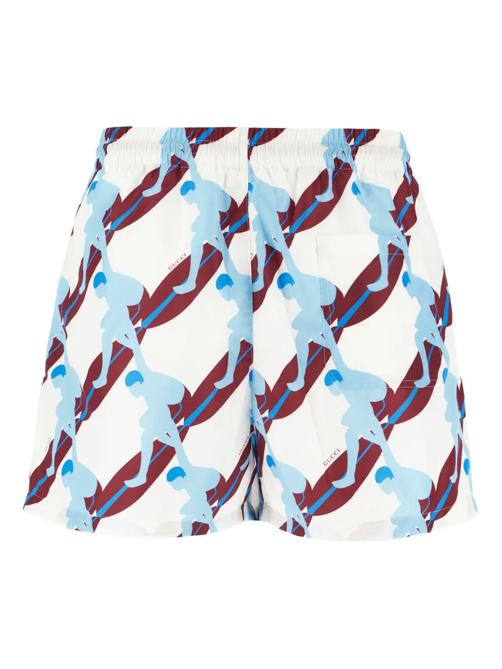 Gucci printed swim shorts - Blauw