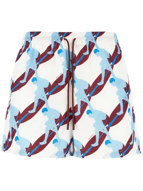 Gucci shorts de playa estampados