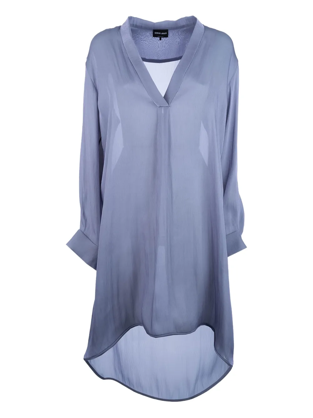 Giorgio Armani blouse à effet de transparence | bleu | Image 1