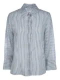 Peserico striped three-quarter-sleeve shirt - Blue