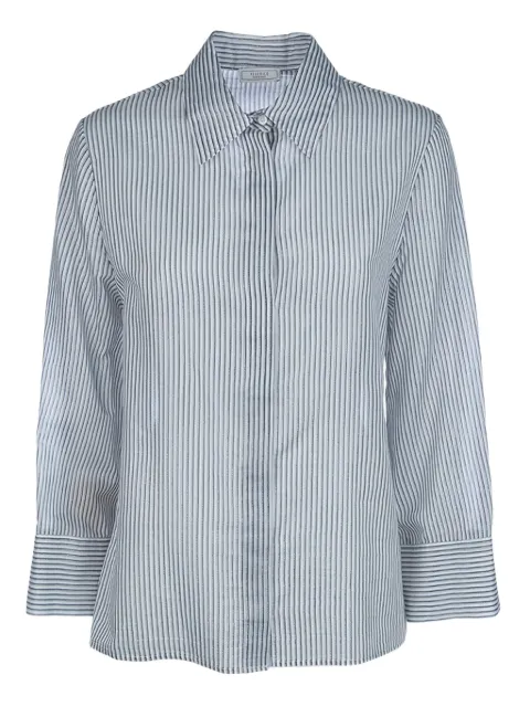 Peserico striped three-quarter-sleeve shirt