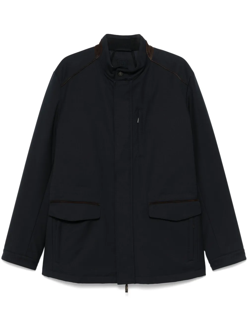 suede-trim jacket