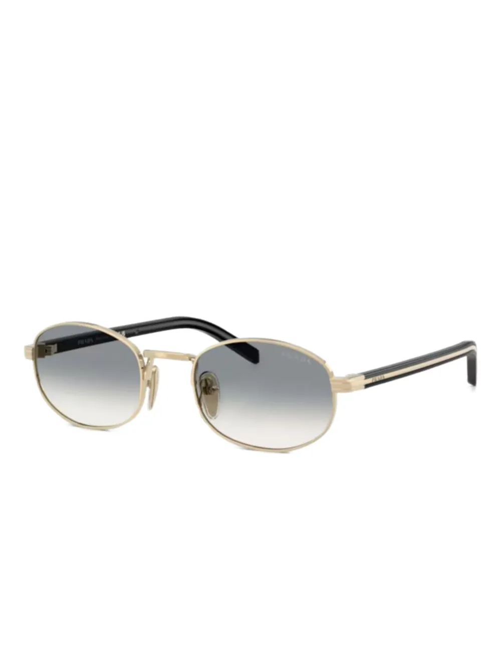 Prada Eyewear Zonnebril met rond montuur Zwart