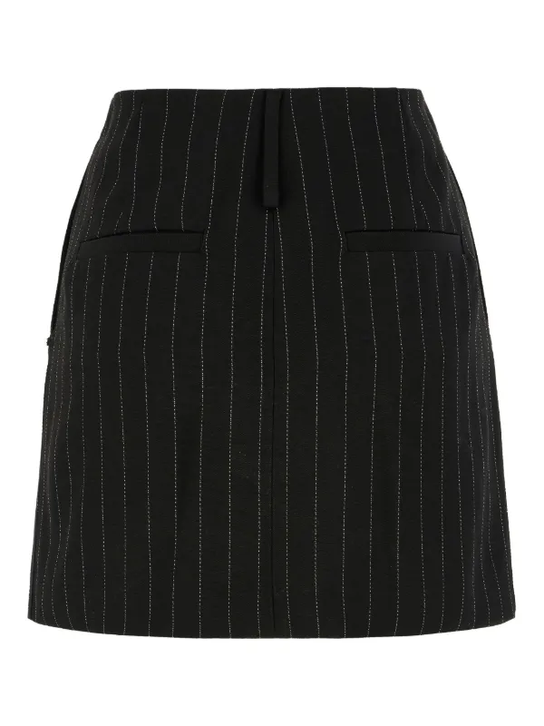 スポーツマックス　ブラック　ストライプ　スカート Sportmax ストライプ ミニスカート | ブラック | FARFETCH JP