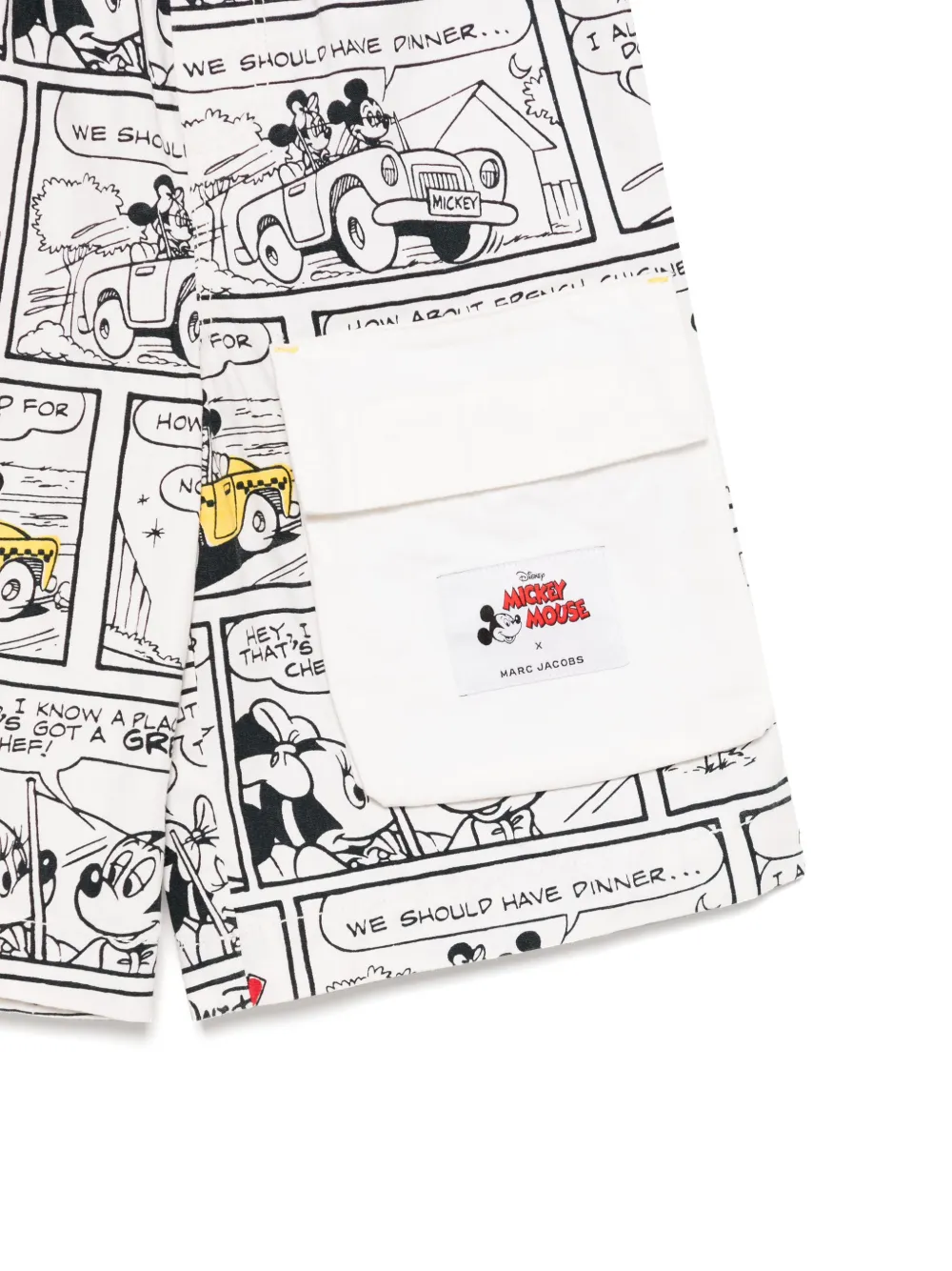Marc Jacobs Kids x Disney shorts met print Beige