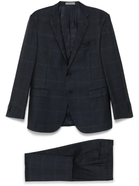 Corneliani check-pattern single-breasted suit 