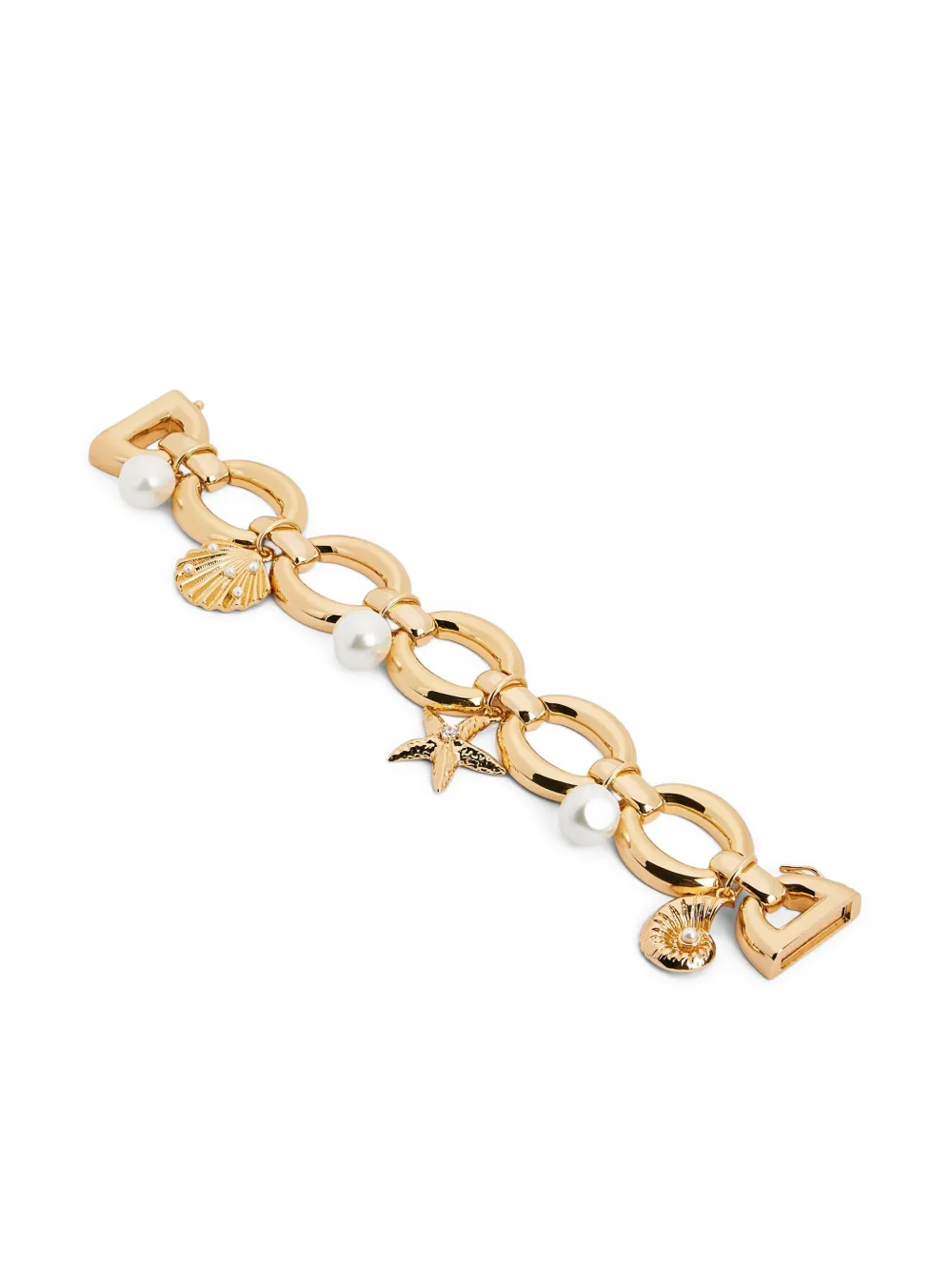 Self-Portrait Armband met pareldetails - Goud